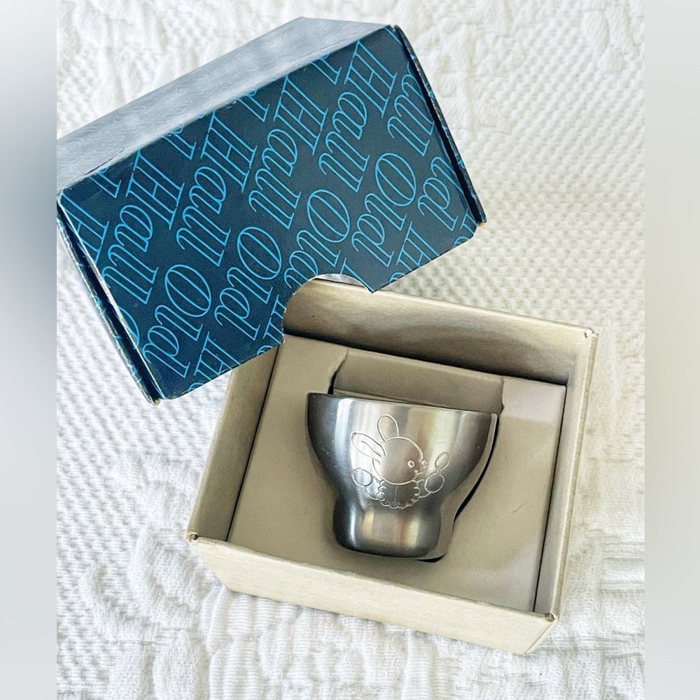 Vintage Old Hall Child’s Stainless Steel Egg Cup Mabel Lucille Atwell Engraved